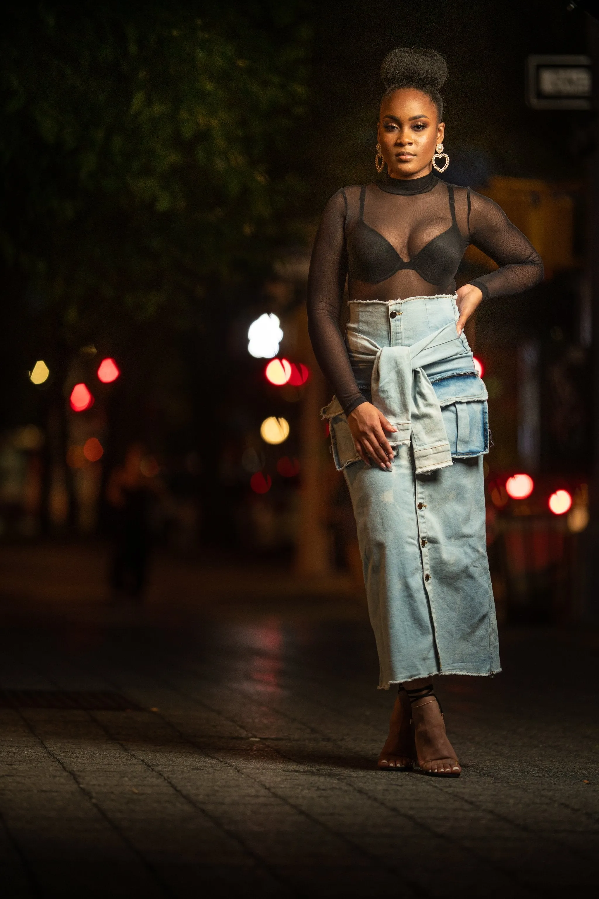 With A Twist Denim Skirt