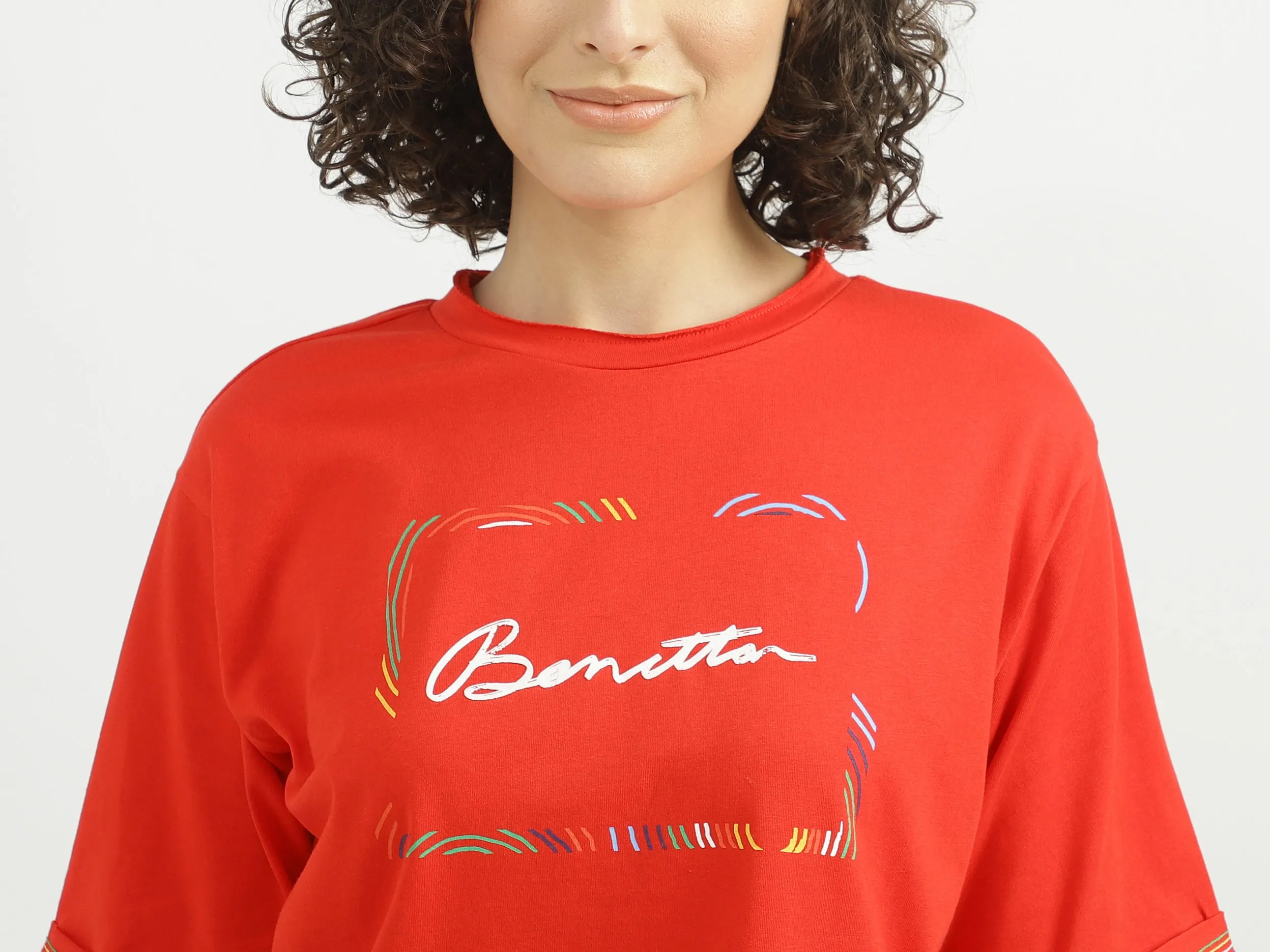 Women Printed Round Neck T-shirt