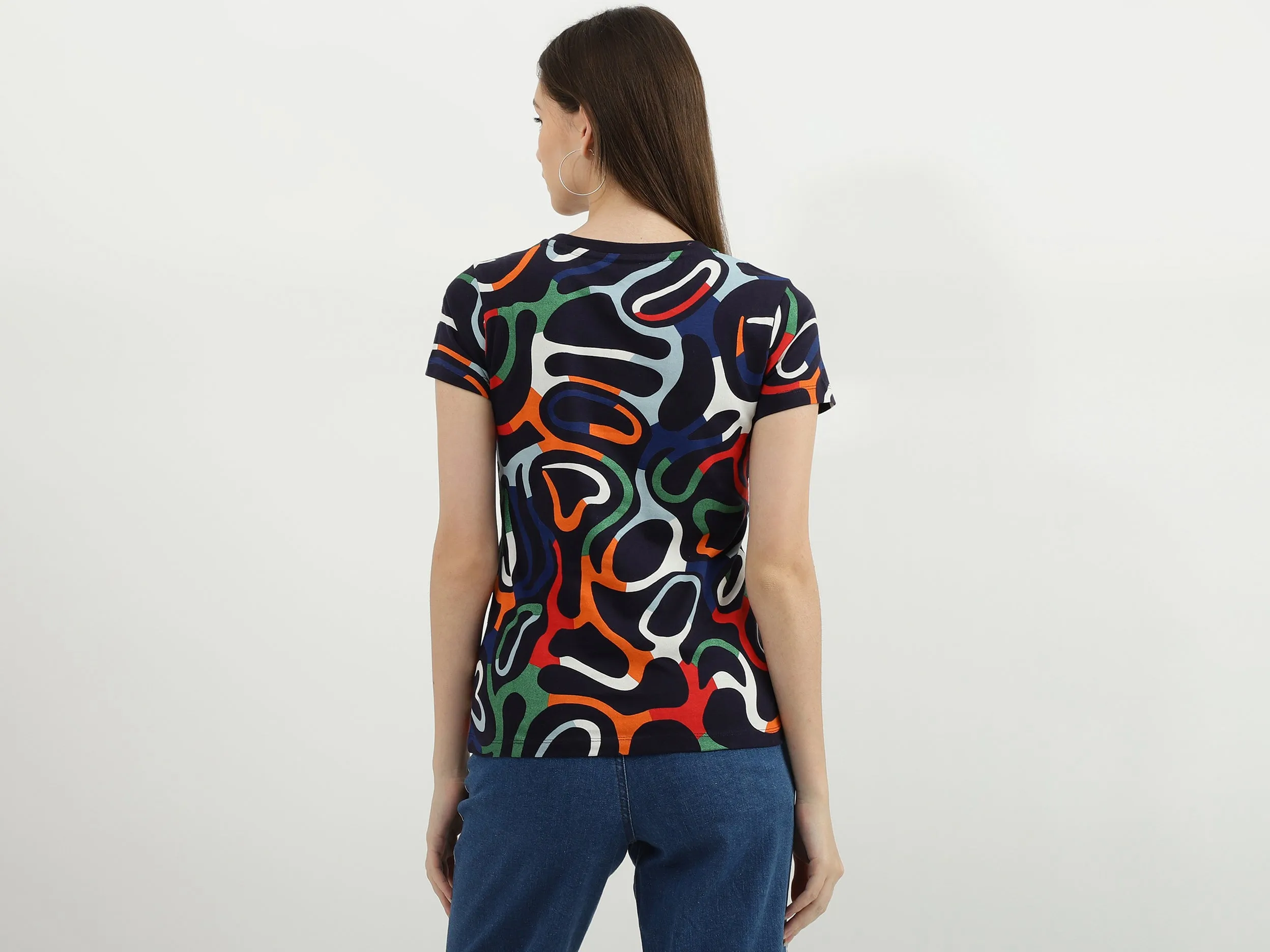 Women Printed Round Neck T-Shirt