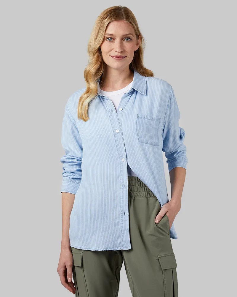 WOMEN'S CHAMBRAY LONG SLEEVE BUTTON-UP