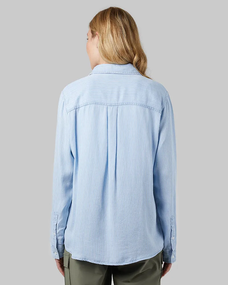 WOMEN'S CHAMBRAY LONG SLEEVE BUTTON-UP