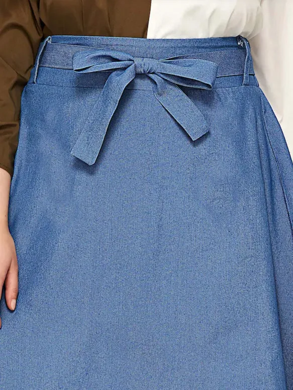 Women's Plus Size Denim Skirt
