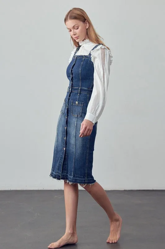 Women's Suspenders Denim Skirt