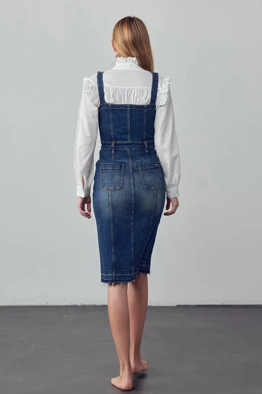 Women's Suspenders Denim Skirt