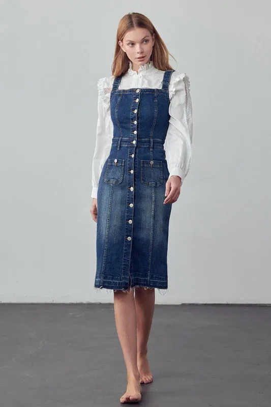 Women's Suspenders Denim Skirt
