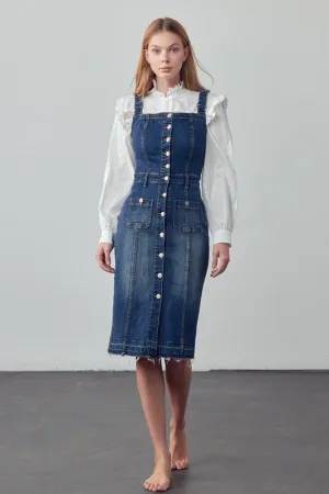 Women's Suspenders Denim Skirt