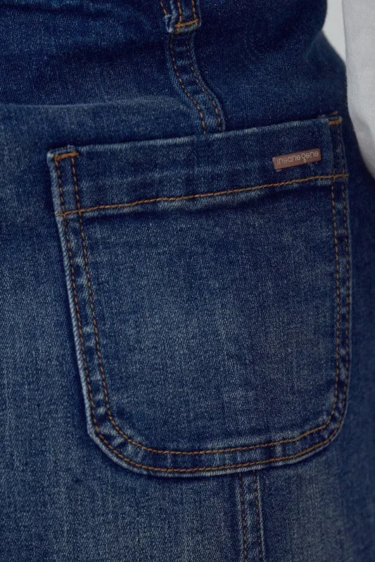 Women's Suspenders Denim Skirt
