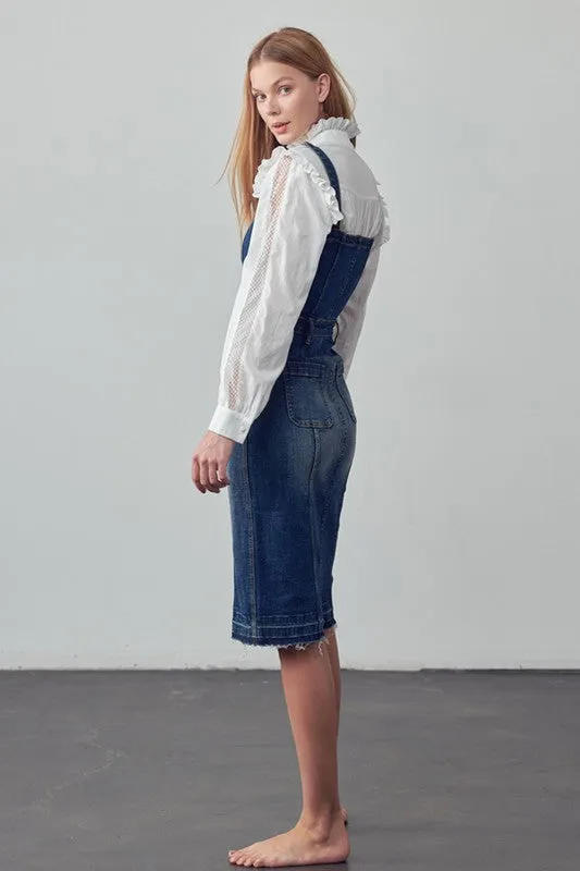 Women's Suspenders Denim Skirt