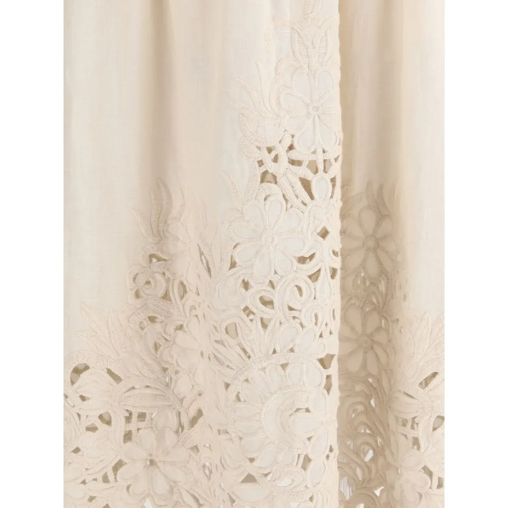 Wylie Embroidered Midi Skirt
