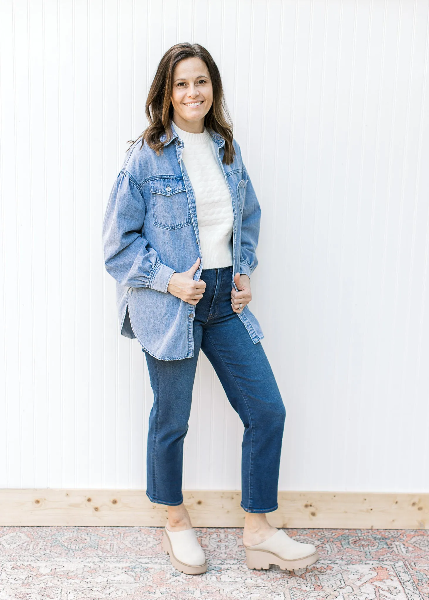 XZ  Hearts out Chambray Button Down