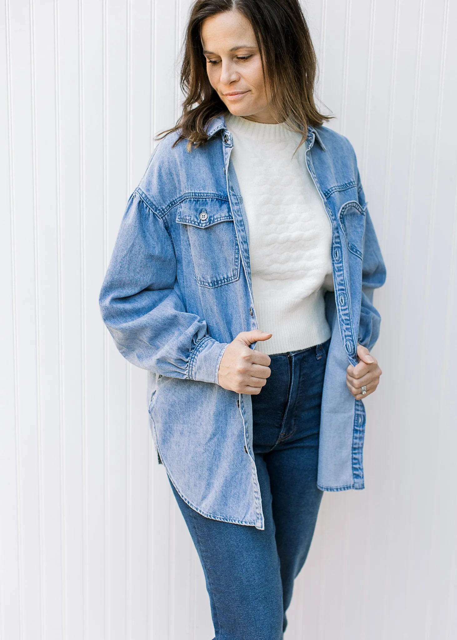 XZ  Hearts out Chambray Button Down