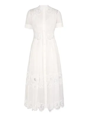 ZImmermann Pop Lace Trimmed Midi Dress